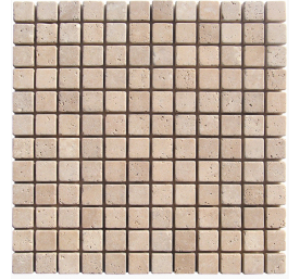 TRAVERTIN MOSAIQUE 2.3X2.3 CM IVOIRE