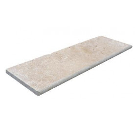 TRAVERTIN MARGELLE IVOIRE 33X100X3 CM 1BORD ARRONDI