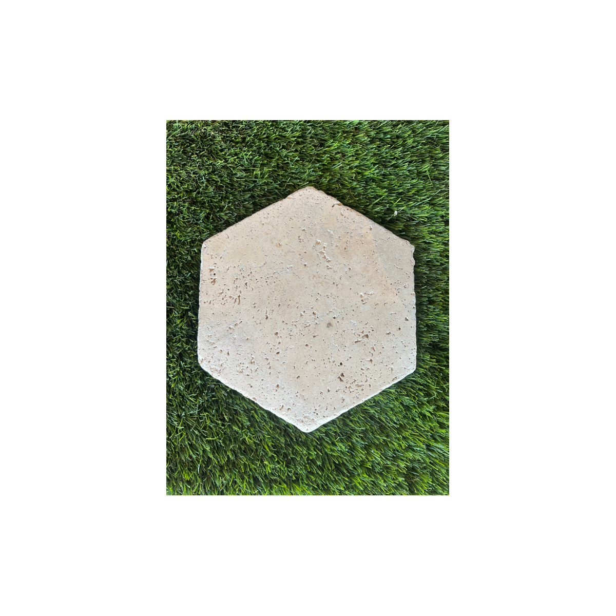 TRAVERTIN IVOIRE HEXAGONE 20.3X20.3 CM