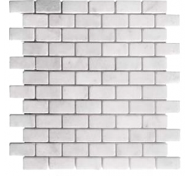 MARBRE MOSAIQUE BRIQUE 2.3X4.8 CM CARRARA BLANC