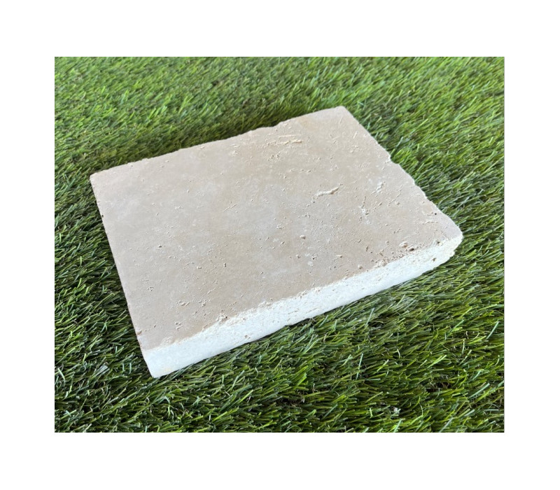 TRAVERTIN PAVE IVOIRE 15.3X20.3 EP 3 CM 1ER CHOIX