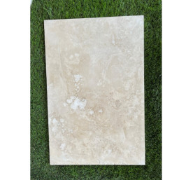 TRAVERTIN IVOIRE 40.6X61 EP 1.2 CM 1ER CHOIX FINITION REBOUCHÉE ADOUCIE