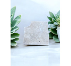 TRAVERTIN ANGLE RENTRANT MARGELLE 45X45X3 CM IVOIRE 1ER CHOIX