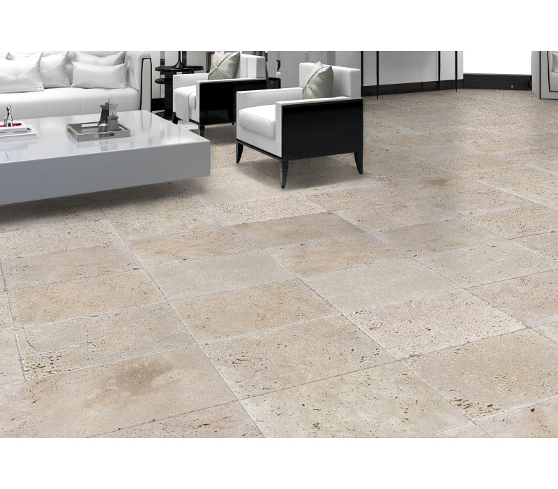 TRAVERTIN IVOIRE 40.6X61 EP 1.2 CM 1ER CHOIX