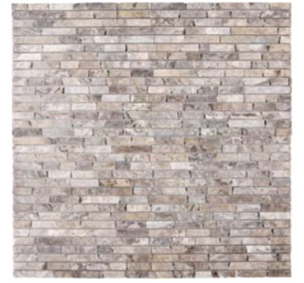TRAVERTIN MOSAIQUE BARRETTE 1.5XBANDE LIBRE SILVER