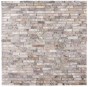 TRAVERTIN MOSAIQUE BARRETTE 1.5XBANDE LIBRE SILVER