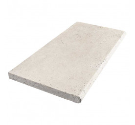 TRAVERTIN MARGELLE IVOIRE 33X61X3 CM 1BORD ARRONDI